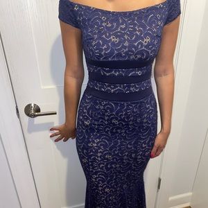 Windsor mermaid lace blue dress